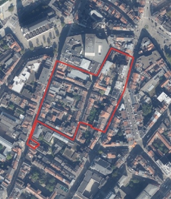 Périmètre du PPAS « Quartier Samaritaine Chandeliers »